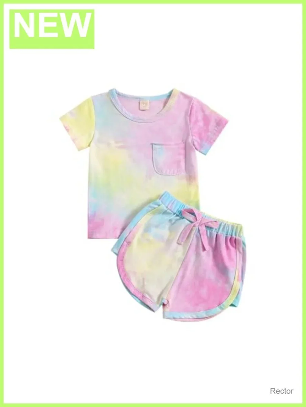 Toddler Girls 2pc Short Sleeve T-Shirt & Shorts Set Summer Outfit